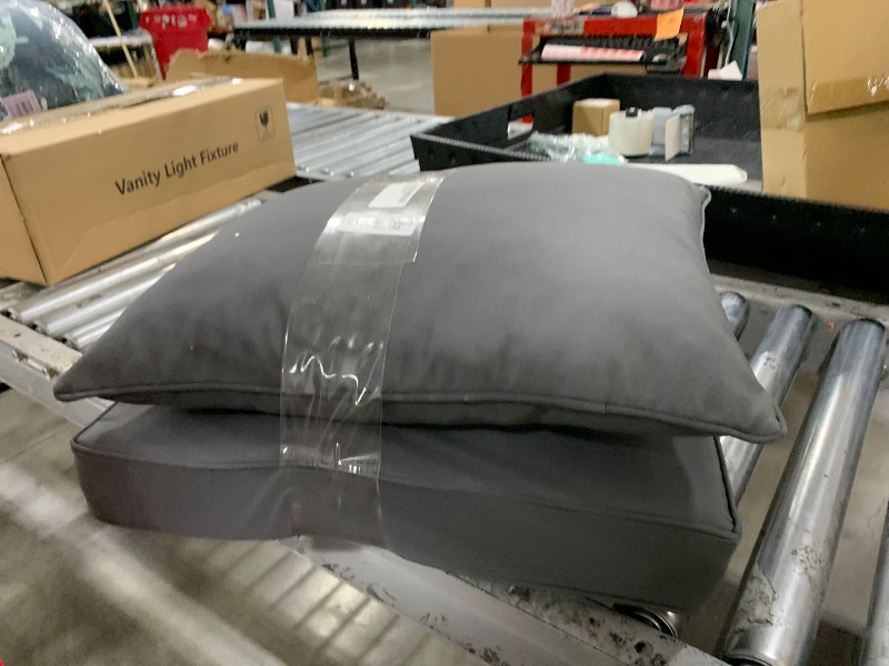 Photo 1 of Favoyard Outdoor Seat Cushion Set 19 x 19 Inch Waterproof & Fade Resistant Patio Furniture Cushions with Removable Cover Deep Seat & Back Cushion with Handle and Adjustable Straps for Chair Sofa Couch