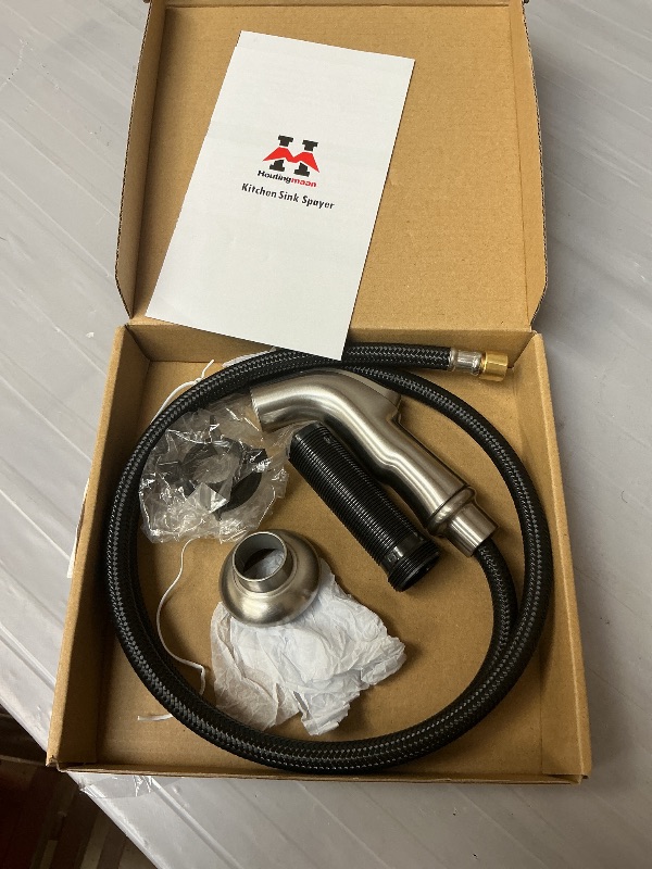 Photo 1 of SEE NOTES PICTURES……..Houtingmaan Kitchen Side Sprayer,Kitchen Sink Sprayer Replacement,Kitchen Sink Faucet Sprayer Hose,Kitchen Sprayer Head Replacement,Kitchen Sink Spray head,Sink Spray Hose,17 ADAPTERS,Brushed Nickel