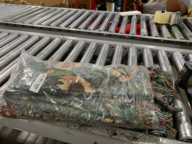 Photo 1 of Pure Country Weavers Farm Garden with Sunflowers Blanket by Gustav Klimt - Fine Art Gift Tapestry Throw Woven from Cotton - Made in The USA (72x54)