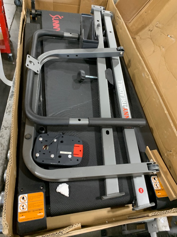 Photo 1 of Sunny Health & Fitness Smart Manual Walking Treadmill, 300 LB Weight Capacity, Non-Electric, Fixed Incline, Compact & Foldable, Digital Monitor, Bluetooth Connection with SunnyFit App - SF-T1407SMART
