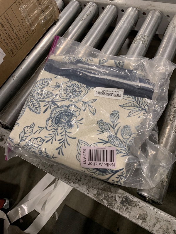 Photo 1 of ISAENNE French Floral Tablecloth for Rectangle Tables,Linen Table Cloth with Blue Flowers Pattern,Heavy Durable Table Cover for Dining Kitchen Decor Party Banquet Christmas,55"*79"