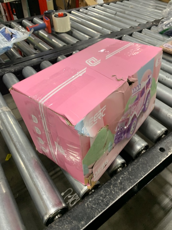 Photo 1 of DEERC Pink Remote Control Car for Girls with Fog Mist & Music, 1:16 RC Car with LED Lights for Kids, 2.4Ghz All Terrain SUV Truck Gifts, Off-Road Racing Vehicle Toy Car, Girls Toys