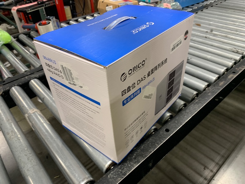 Photo 1 of ORICO 4 Bay Raid Hard Drive Enclosure Support 8 RAID Modes for 3.5inch HDD Max up to 88TB for External Direct Attached Storage, Efficient Expansion Backup(Alluminum Alloy)-9848RU3