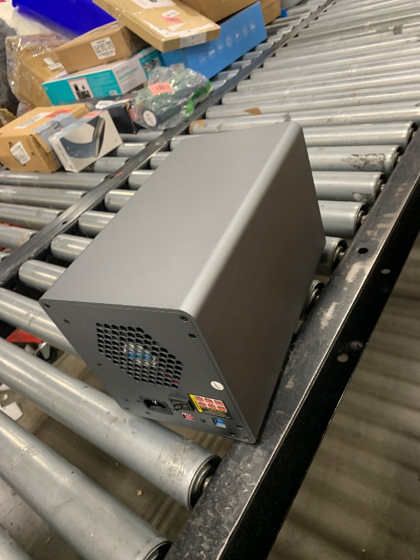 Photo 1 of ORICO 4 Bay Raid Hard Drive Enclosure Support 8 RAID Modes for 3.5inch HDD Max up to 88TB for External Direct Attached Storage, Efficient Expansion Backup(Alluminum Alloy)-9848RU3