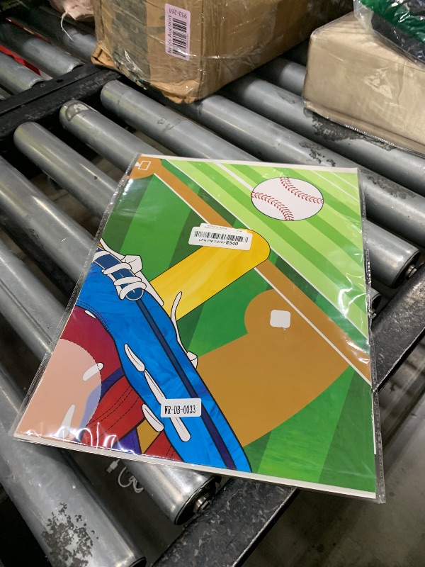 Photo 1 of WERNNSAI Pin The Baseball on The Glove Game - Sport Birthday Party Decorations Baseball Party Games Poster with 24 Pcs Stickers for Kids Boys Family Birthday Carnival Supplies