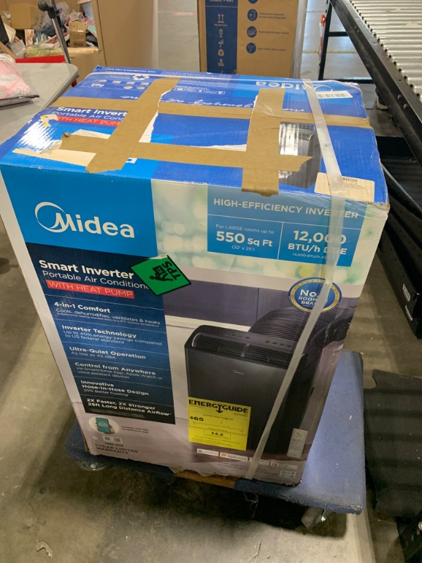 Photo 1 of Midea Duo 14,000 BTU (12,000 BTU SACC) High Efficiency Inverter Ultra Quiet Portable Air Conditioner, with Heat up to 550 Sq. Ft., Works with Alexa/Google Assistant, with Remote Control & Window Kit
