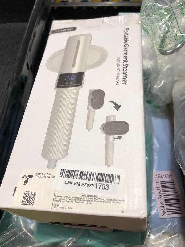 Photo 1 of Enjoy Myself Handheld Steamer for Clothes, Mini Travel Clothes Steamer with LCD Screen, 90° Rotation Portable Garment Steamer for Home, Powerful Clothing Iron, Both Wet Steam and Dry Iron