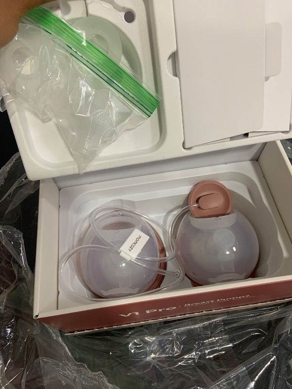 Photo 1 of Momcozy Breast Pump V1 Pro Hospital-Grade, Hands-Free & Portable Wearable Pump, Upgraded Electric Pump with 3 Fine-Tuned Rhythms|15 Levels, Come with Leak-Proof DoubleFit Flange, Cozy Red.