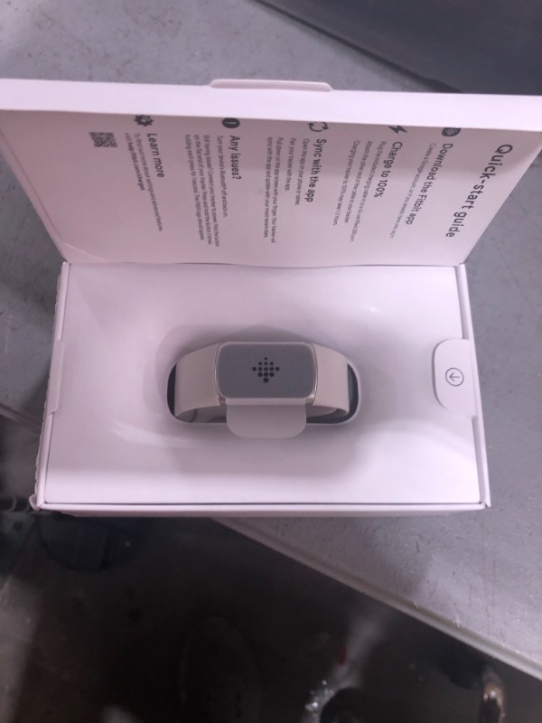 Photo 1 of Fitbit Charge 6 Fitness Tracker with Google apps, Heart Rate on Exercise Equipment, 6-Months Premium Membership Included, GPS, Health Tools and More, Porcelain/Silver, One Size (S & L Bands Included)