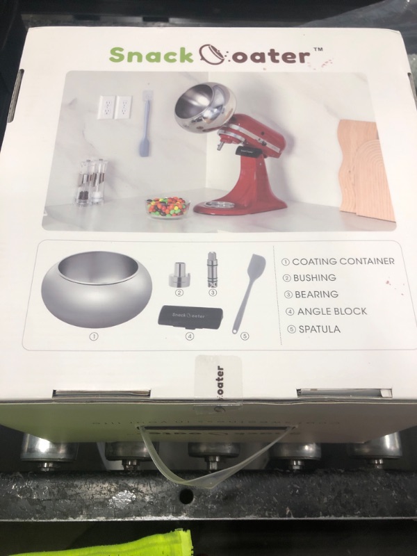 Photo 1 of Aieve Snack Coater Compatible with KitchenAid Tilt-Head Stand Mixer for Making Chocolate Covered Almonds, Pistachio, Peanut, Freeze Dried Strawberry, Raisin, Macadamia Nuts and Blueberry