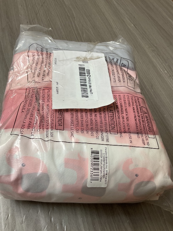 Photo 1 of PINK ...The Peanutshell Baby Crib Sheets 4-Pack for Girl - Soft, Oval & Fitted Baby Girls Crib Sheet, Rectangle, Fitted Covers, Halo Mattress - Pink Elephant 