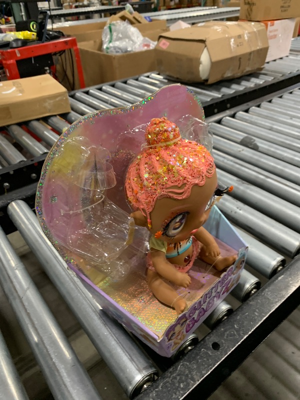 Photo 1 of MGA's Glitter Baby Doll with Color Changes, Pink Hair, Sunset Outfit, Bottle - Gift for Kids Ages 3-5+