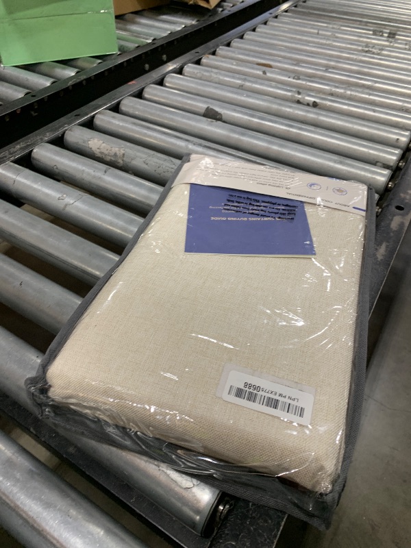 Photo 1 of 100% Blackout Shield Linen Blackout Curtains for Bedroom 84 Inches Long, Back Tab/Rod Pocket Living Room Drapes, Thermal Insulated Blackout Curtains 2 Panels Set, 50" W x 84" L, Cream