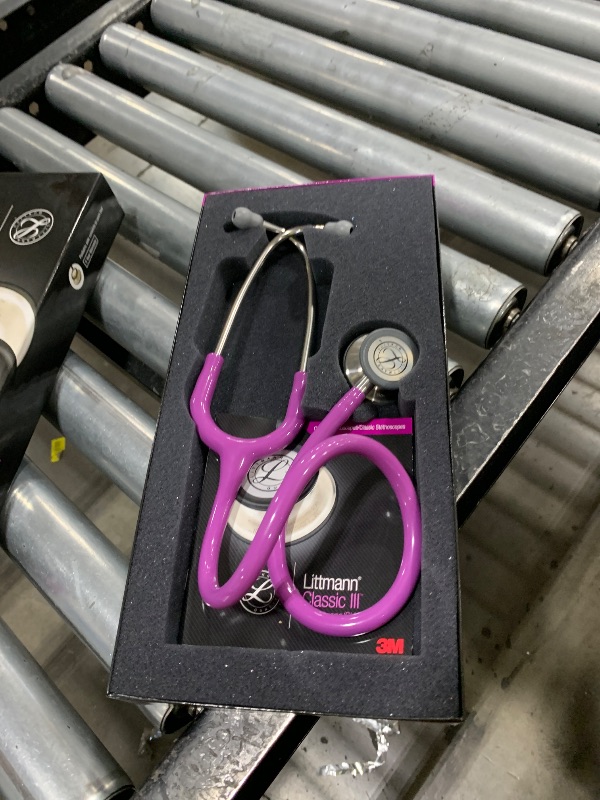 Photo 1 of 3M Littmann Classic III Monitoring Stethoscope, 5832, More Than 2X as Loud, Weighs Less, Stainless Steel Chestpiece, 27" Lavender Tube