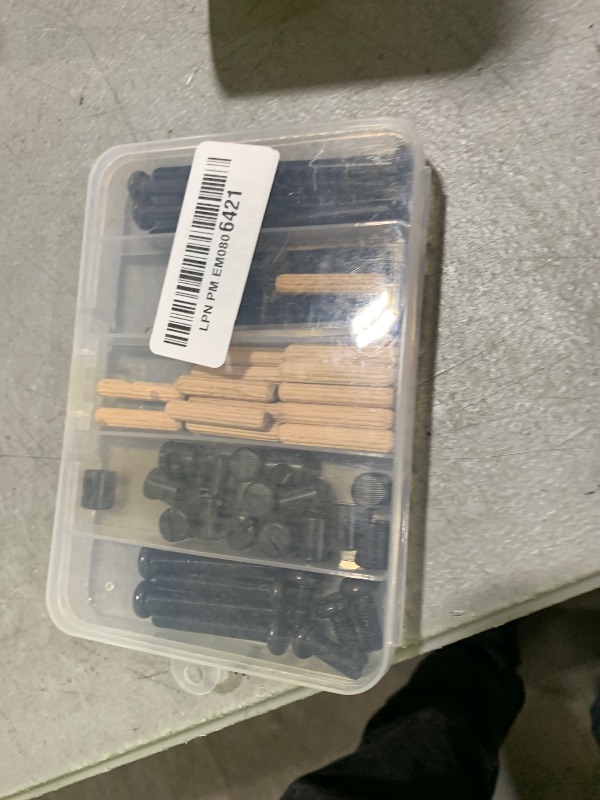 Photo 1 of Crib Screws Hardware Replacement Kit - 16 Set Baby Bed Frame Bolts,Barrel Nuts&Wooden Dowel Pins Set - M6x16/40/60/80 mm Hex Drive Socket Cap Screws Nuts for Beds Headboards Chairs Furniture