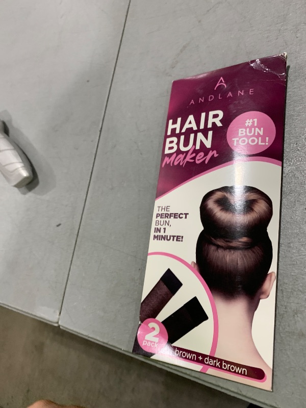 Photo 1 of Women's Hair Bun Maker French Twist Hair Fold Wrap Snap by Andlane (1 Brown, 1 Dark Brown)