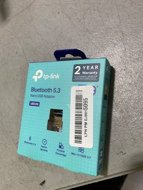 Photo 1 of TP-Link USB Bluetooth Adapter for PC, Bluetooth 5.0/5.3 Dongle Receiver, Plug and Play, Nano Design, EDR & BLE, Supports Windows 11/10/8.1/7 for Desktop, Laptop, PS5/PS4/Xbox Controller (UB500)