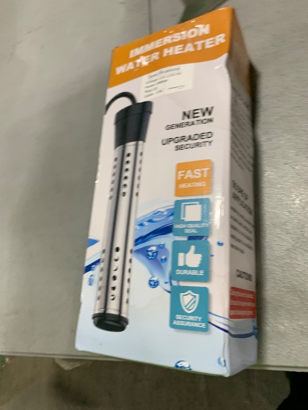 Photo 1 of Immersion Water Heater, 2000W Portable Water Heater with LCD Thermostat, 304 Stainless Steel Guard Anti-scalding Water Heater - Heat 5 Gallons Water in Minutes
