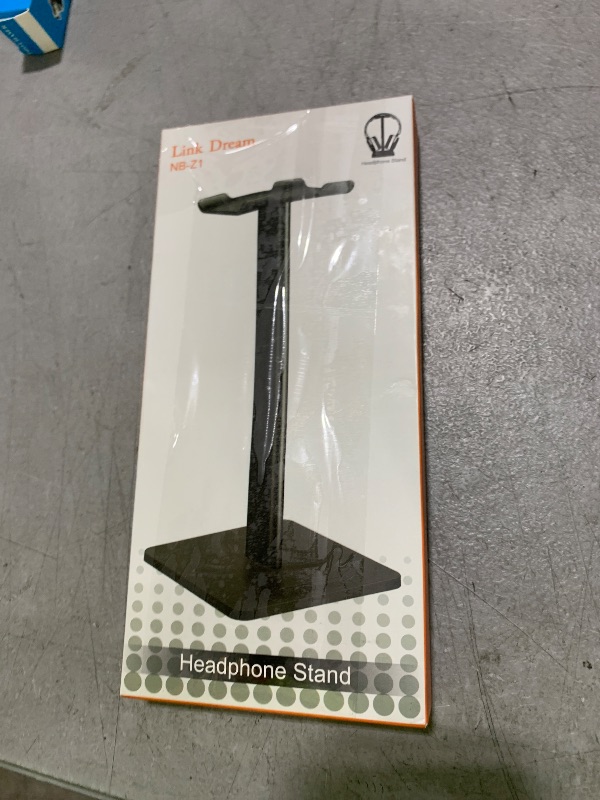 Photo 1 of Headphone Stand Headset Holder Gaming Headset Holder with Aluminum Supporting Bar Flexible Headrest Anti-Slip Earphone Stand for All Headphones, White