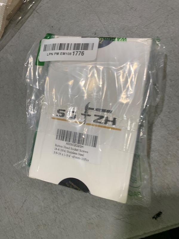 Photo 1 of 3/8-16 x 1-3/4" Button Head Socket Cap Bolts Screws, 10Pcs 304 Stainless Steel 18-8, Allen Hex Drive, Bright Finish by SG TZH(with Hex Spanner)