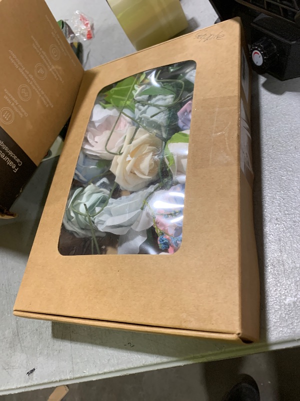 Photo 1 of WEIERYUE Pastel Artificial Flowers Combo Box Wedding Decor,Fake Flowers,Flowers for Decoration,Silk Flowers for Home Decor Indoor,Cake Flowers,Faux Flowers for Crafts