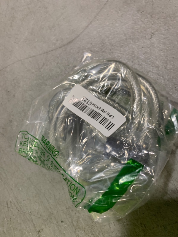 Photo 1 of Stainless Steel Safety Cable,Double Loop Braided Steel Cable Flexible Lock Cable Lock 3/8 inch U-Lock,Padlock,Transparent Wire Rope with Ring, Electric Door, Bicycle,Glass Door Lock, Door Handle?