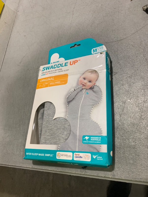Photo 1 of Love to Dream Swaddle UP, Baby Sleep Sack, Self-Soothing Swaddles for Newborns, Improves Sleep, Snug Fit Helps Calm Startle Reflex, New Born Essentials for Baby, 1.0 TOG, 13-19 lbs, Gray