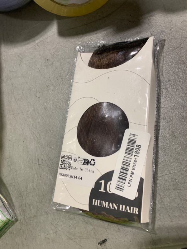 Photo 1 of Halo Hair Extensions Real Human Hair,S-noilite Halo Hair Extensions,Halo Hair Extension for Women,100% Human Hair Halo Extensions,Halo Hair 60g/14inch 04 Medium Brown