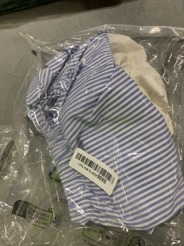 Photo 1 of MakeMeChic Women's 2 Pack Linen Shorts Summer Beach Pajama Boxer Shorts Blue White Medium