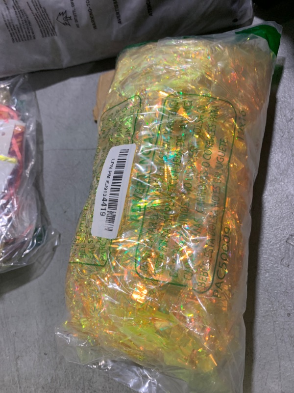 Photo 1 of 26.2 Feet Tinsel Garland, High-Shine and Fluffy, for Birthday, Weddings, Halloween, Christmas, Party Decorations, Indoor Outdoor Party Supplies, Yellow
