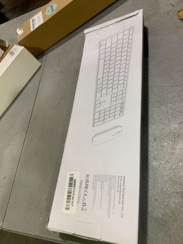Photo 1 of seenda Wireless Bluetooth Keyboard and Mouse Combo (USB + Dual BT), SKM64-3 Multi-Device Rechargeable Slim Keyboard and Mouse, Compatible for Win 7/8/10, MacBook Pro/Air, iPad, Tablet - Black Gray