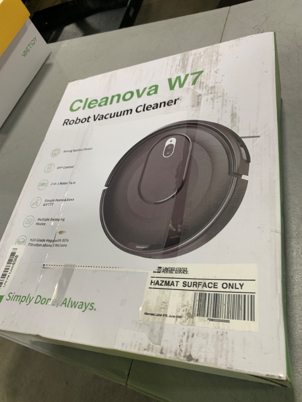 Photo 1 of PSUK W7 Robot Vacuum and Mop Combo, 2 in 1 Mopping Robotic Vacuum Cleaner with Watertank and Dustbin, Self-Charging, Slim, Max 120mins Runtime for Hard Floor, Carpet Cleaning