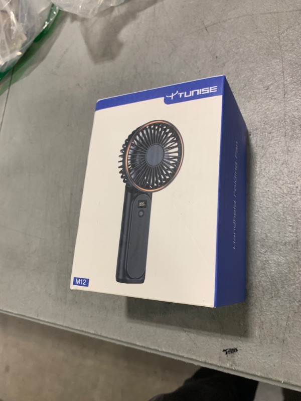 Photo 1 of TUNISE Portable Handheld Fan, 4000mAh, 180 Adjustable, 6 Speed Wind, Display Electricity in Real Time, USB Rechargeable Foldable Personal Fan
