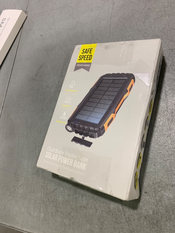 Photo 1 of Power-Bank-Solar-Charger - 42800mAh Portable Charger,Solar Power Bank,External Battery Pack 5V3.1A Qc 3.0 Fast Charger Built-in Super Bright Flashlight (Deep Black)