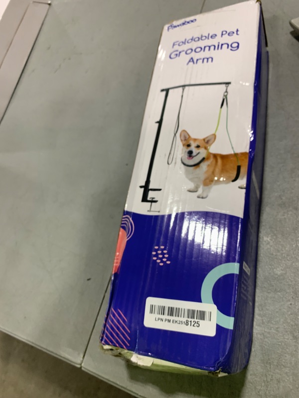 Photo 1 of Pawaboo Pet Grooming Arm with Clamp, Dog-Grooming-Arm Dog Grooming Stand and Free Two No Sit Haunch Holder with Grooming Loop, Foldable Dog Grooming Arm for Small Medium Pet