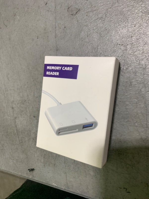 Photo 1 of SD Card Reader for iPhone iPad, Micro SD Card Reader Memory Card Reader with USB Adapter Plug and Play Trail Game Camera Card Viewer Supports SD and TF Card No App Required