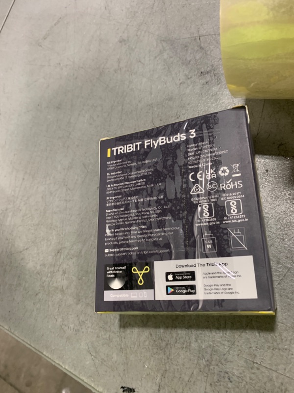 Photo 1 of Tribit Wireless Earbuds, 110H Playtime Bluetooth 5.3 IPX8 Waterproof Touch Control True Wireless Bluetooth Earbuds with Mic Earphones in-Ear Deep Bass Built-in Mic Bluetooth Headphones, FlyBuds 3