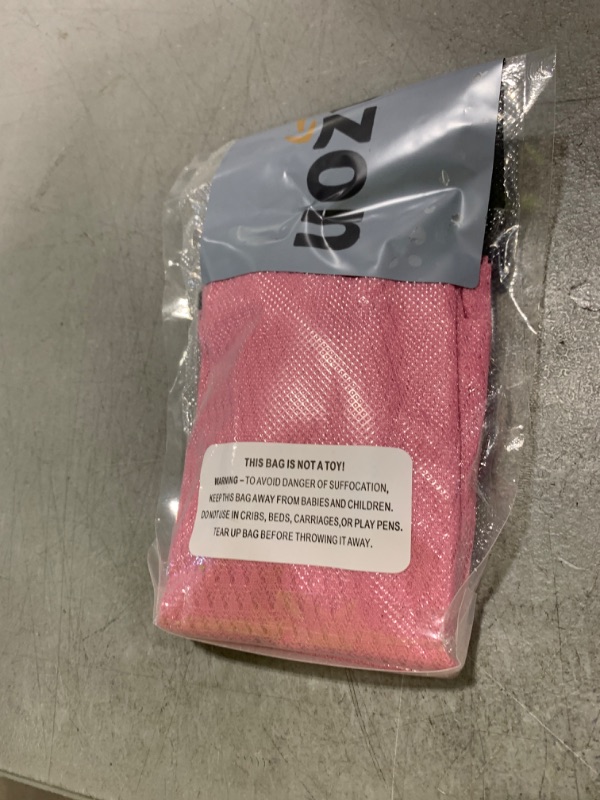 Photo 1 of Large Mesh Laundry Bag - Carry Handles, Secure Drawstring Closure, Machine Washable, Spacious Storage, Durable Soft Mesh Net Material, College Dorm, Camp, Laundromat. (Pink)