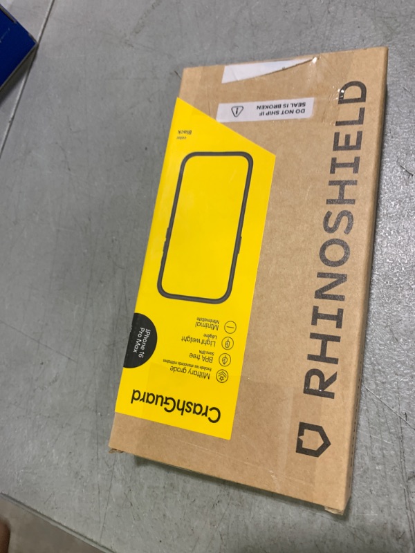 Photo 1 of RhinoShield Bumper Case Compatible with [iPhone 16 Pro Max] | CrashGuard - Shock Absorbent Slim Design Protective Cover 3.5M / 11ft Drop Protection - Black