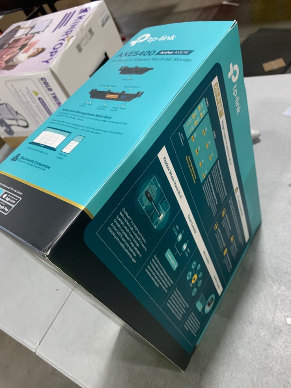 Photo 1 of TP-Link AXE5400 Tri-Band WiFi 6E Router (Archer AXE75)- Gigabit Wireless Internet Router, ax Router for Gaming, VPN Router, OneMesh, WPA3, Black