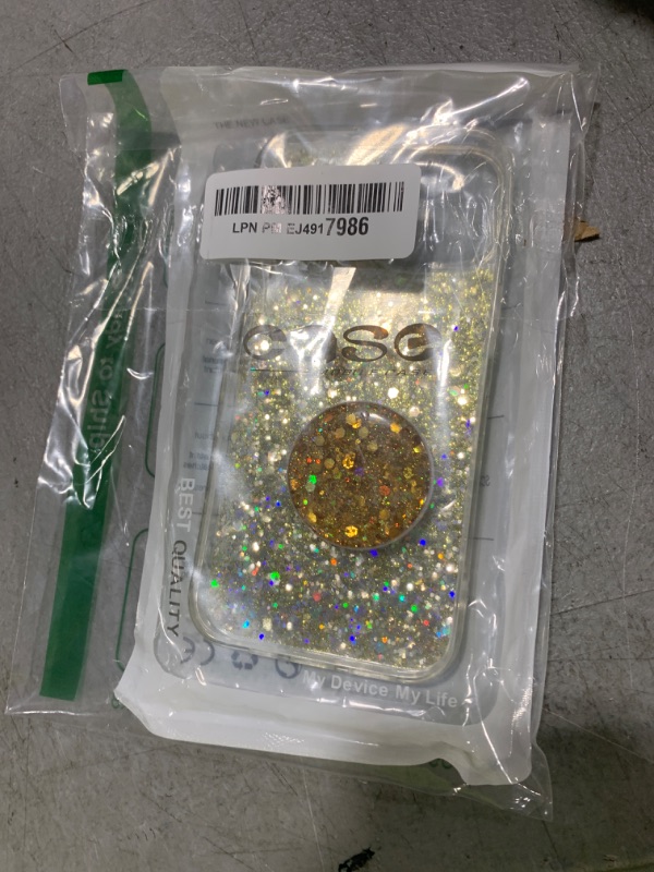 Photo 1 of TONZISAN Case for iPhone 15 Case Glitter Bling for Women Girls Sparkle Cover, with Ring Stand Holder Protective Case 6.1 inch (Gold)