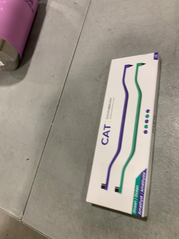 Photo 1 of RYERCAT Set of 2 Dual Sided Cat Toothbrush - Kitten Toothbrush with Micro Head to fit into Cat/Kittens Mouth - Cat Dental Care Supplies - Pet Toothbrush for Cats(Amethyst Purple & Ocean Blue)