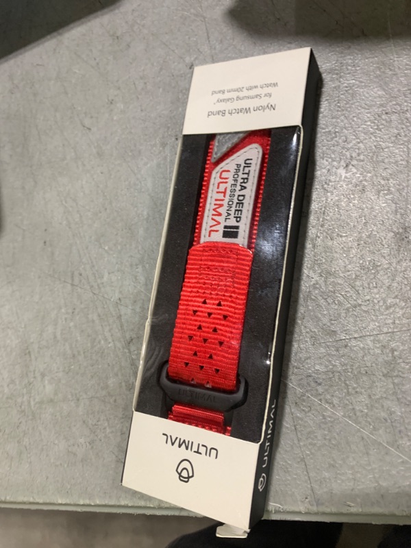 Photo 1 of Compatible with Samsung Galaxy Watch 7 6 5 4 FE 40mm 44mm/6 Classic 43mm 47mm/5 Pro 45mm/4 Classic 42mm 46mm, 20mm Nylon Adjustable Sports Strap for Men Women (RED, XL)