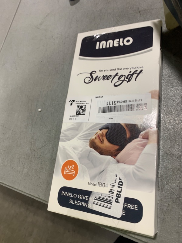 Photo 1 of INNELO 3D Contoured Sleep Mask for Side Sleepers - 100% Light Blocking Sleeping Mask for Men & Women, Soft and No Pressure on Eyes - Airplane Blindfold, Night Eye Cover for Travel, Nap, Yoga - Grey