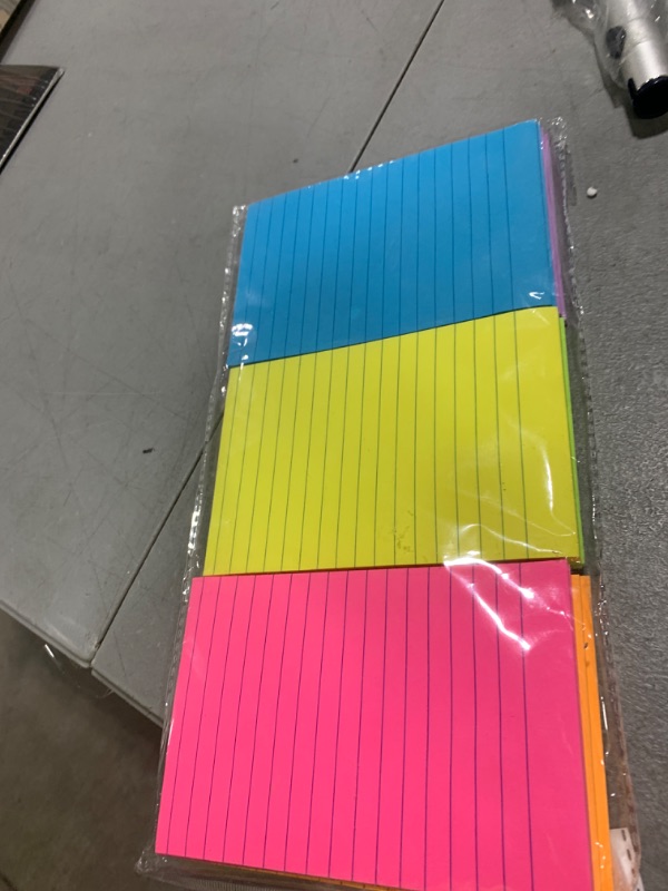 Photo 1 of (12 Pack) Lined Sticky Notes 4x6 in Ruled Stickies Super Sticking Power Memo Pads Bright Colors