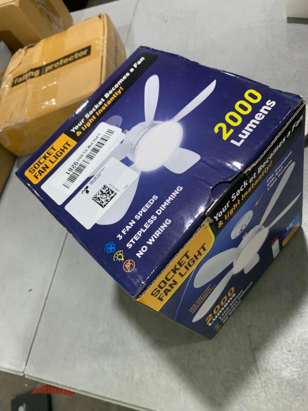 Photo 1 of OSTIVE Socket Fan Light with Remote: 18'' Small Ceiling Fans with Lights, 2000 Lumens Dimmable Led Bulb, 3 Colors 3000K-6500K, Easy Install Screw in E26 Base for Bedroom Living Room Kitchen Garage