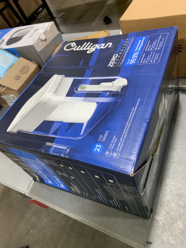 Photo 1 of Culligan with ZeroWater Technology 23-Cup Water Filter Dispenser – Includes 5-Stage Advanced Water Filter, Certified to Reduce Lead, Total PFAS (Forever Chemicals), Mercury, Fluoride, and Chlorine