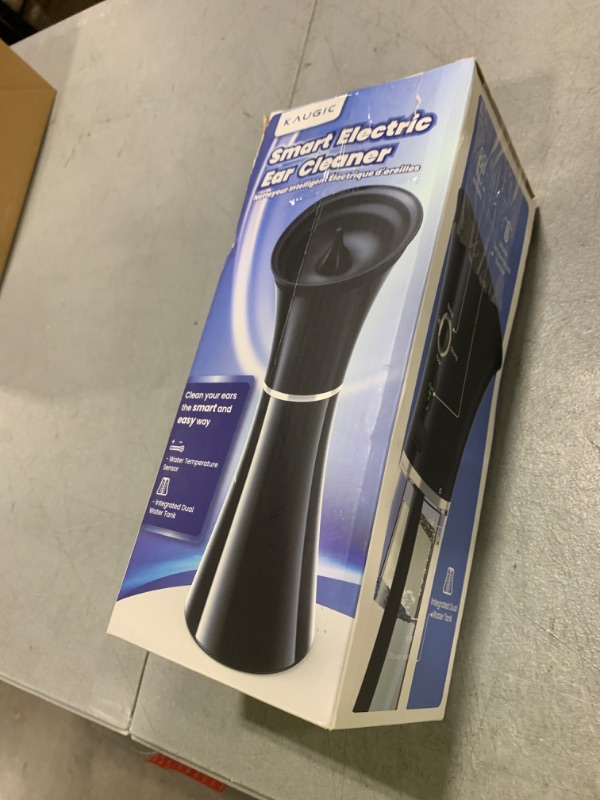 Photo 1 of KAUGIC Upgraded Ear Wax Removal with One-Piece Waste Tank, Safe Ear Cleaner with Water Temperature Sensor, FSA/HSA Eligible Effective Ear Irrigation Kit & USB-A to C Cable, IPX7, Black