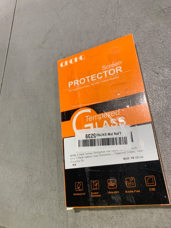 Photo 1 of QHOHQ for iPhone 16 Screen Protector with Camera Lens Protector, [Military Grade Shatterproof], Top 9H+ Tempered Glass, Full Edge Coverage, Ultra Durable, with Easy Installation Tool [3+3 Pack]