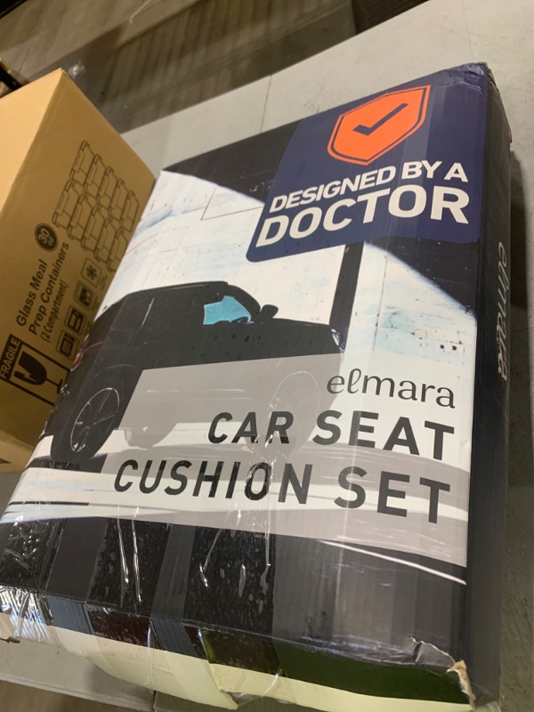 Photo 1 of Elmara Doctor-Designed Car Seat Cushions for Driving – Car Seat Back Support, Driver Seat Cushion and Back Cushion for Car, Pillow for Driving Seat – The Ultimate Comfort Solution for Cars (Jet Black)